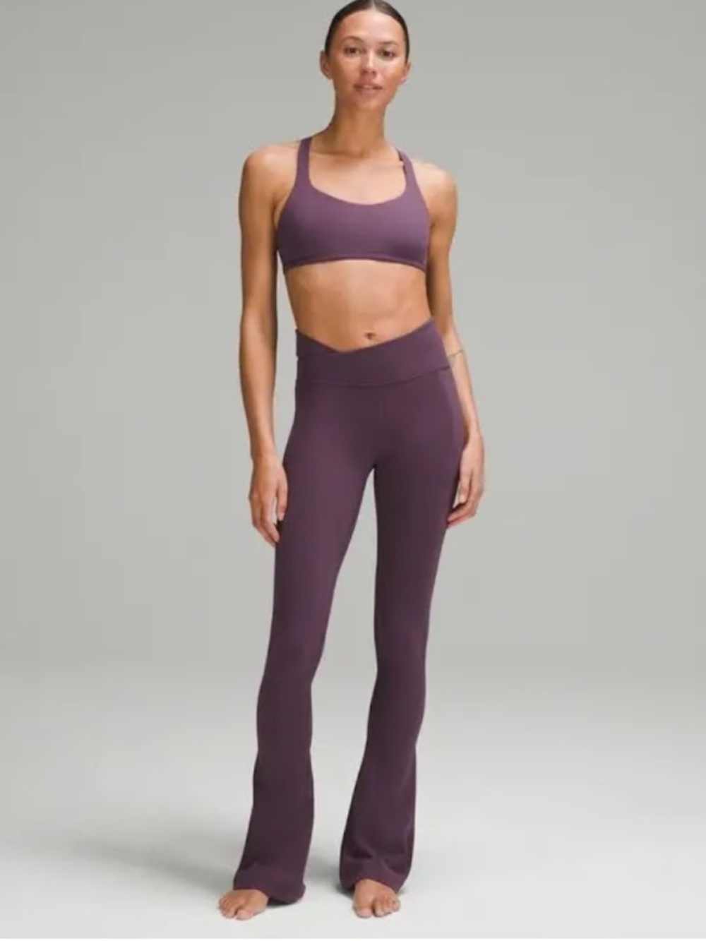 Lululemon Align Asymmetrical-Waist Mini Flare Pants Grape Thistle Purple Size 8
